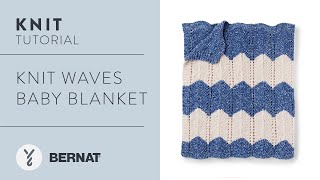 Knit a Chevron Baby Blanket  Easy Pattern Tutorial [upl. by Gary816]