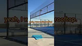 paddle tennis court built on rooftop can u believe thatpaddleball paddletennis court [upl. by Nilecoj]