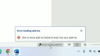 Error Loading Addins Word and Office Tools [upl. by Anirac725]
