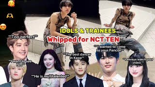 Idols being whipped for NCT TEN 😍 lesserafim zerobaseone taemin nct127 nctwish sb19 aespa [upl. by Redle]