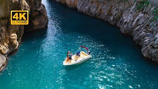 FIORDO DI FURORE Amalfi Coast  Amazing Bridge amp Beach Aerials  Italy from Above by Drone 🇮🇹 4K [upl. by Verner501]