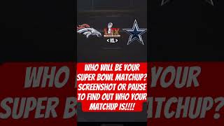 Super Bowl matchup predictor Who did you get trending nfl superbowl shorts football edit [upl. by Biddick618]