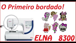 O Primeiro Bordado com a ELNA 8300 Maquina de Bordar Computadorizada  Video 3 [upl. by Collins]