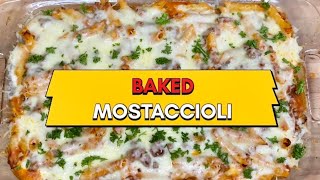 How to make Baked Mostaccioli with Italian Turkey Sausage  Pasta Recipe [upl. by Elokcin]