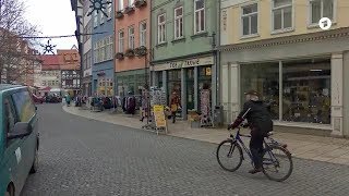 Marktstraße und Rathaus in Bad Langensalza 10012018 ARDBuffet [upl. by Kreager]