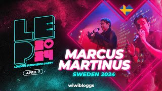 🇸🇪 Marcus amp Martinus quotUnforgettablequot Sweden 2024  LIVE  London Eurovision Party 2024 [upl. by Korff390]