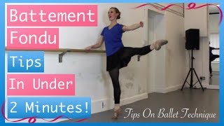 Double Battement Fondu  Ballet Tips In Under 2 Minutes  Tips On Ballet Technique [upl. by Berneta731]