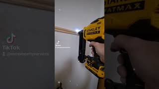 using magnusson laser level and Stanley fatmax pin gun nail gun [upl. by Kohler]