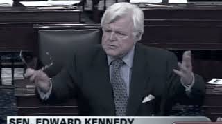 Senator Ted Kennedy on tax cuts for corporations quotWhen does the greed stopquot [upl. by Anauqes]