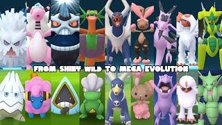 Catching these wild shiny pokemon in Pokemon GO and mega evolve them PART 2 [upl. by Adamski]