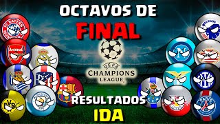 OCTAVOS DE FINAL  IDA  UEFA CHAMPIONS LEAGUE  Countryballs [upl. by Burhans]