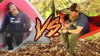 Hammock Vs Tent Camping In The Rain  Versus Series Ep 1 [upl. by Herwin974]