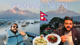 First Day in Pokhara Nepal  Most Beautiful Lake mein boat Ride amp Famous Places to eat Nepali food [upl. by Soane]