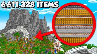 This Mountain Holds 6611328 Items in Hardcore Minecraft 11 [upl. by Gader]