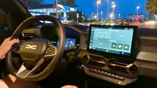 New DACIA DUSTER 2024  NIGHT DRIVE in the city TCe 130 HP 4X4 [upl. by Otrebmal]