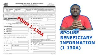 QampA FRIDAY Ep 64 Form I130A Spouse beneficiary information [upl. by Yurik223]