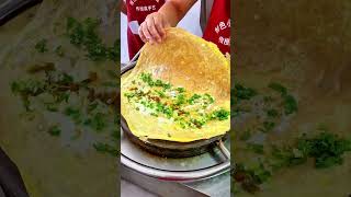 🥰 Satisfying with delicious egg pancake 🥳 streetfood satisfying satisfyingvideo [upl. by Terrel78]