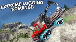 Farming Simulator 19  EXTREME LOGGING  KOMATSU 875 [upl. by Ahsiner804]