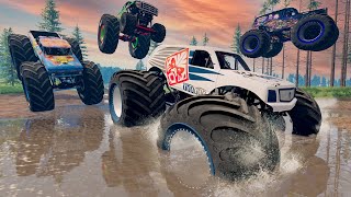 Monster Truck Mud Battle 23  BeamNG Drive  Griffs Garage [upl. by Acina]