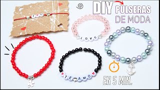 Pulseras con hilo elástico super fáciles ❤️Ideas para regalar o vender TUTORIAL [upl. by Lody]