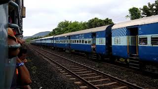 traveling by kokan railway beautiful nature and greenery [upl. by Tecil]