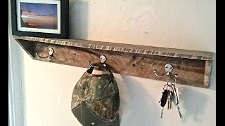 WOOD PALLET COAT RACK  PALLET PROJECTS  HOW TO TUTORIAL [upl. by Akimal]