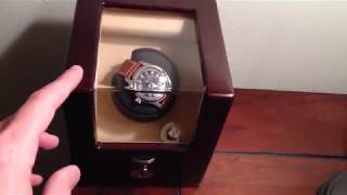 OLYMBROS Wooden Single Rotor Automatic Watch Winder Storage Box [upl. by Nakre181]