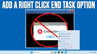 How to Add an End Task Right Click Taskbar Option in Windows 11 [upl. by Olathe709]