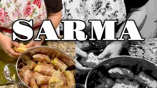 Making the BALKAN CABBAGE ROLLS SARMA [upl. by Sanderson222]