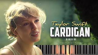 Taylor Swift  Cardigan Piano tutorial and Karaoke [upl. by Yenaj]