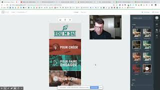 EDU M 341  Adobe Spark  Ajouter des images textes arrièreplan [upl. by Lawton494]