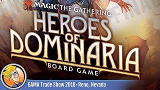 Magic The Gathering – Heroes of Dominaria Board Game — game preview at GAMA 2018 [upl. by Edmonds613]