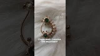 Charu Nath Creationnathdesignsbridalnathdesignjewellerymangalsutratrandingvideo [upl. by Bozuwa]