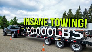 2023 Ford F450 Towing 40000lbs 500hp and 1200ft lbs [upl. by Attalie]