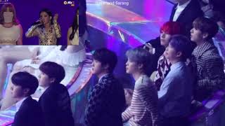 BTS REACTION TO GIDLE CLOSEUP Hann  Rap Soyeon  Latata  MMA 2018 [upl. by Aihsema]