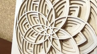 Scroll saw fretwork project  floral ornament [upl. by Akerdnahs]