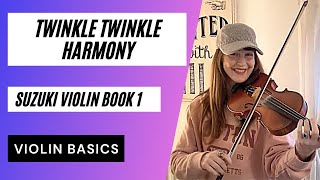 Twinkle Twinkle Harmony  Violin  Suzuki Violin Book 1 [upl. by Naleek]