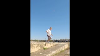 Extreme Footbag Athlete does INSANE Hacky Sack Stunt [upl. by Adnalue]