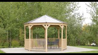 Yardistry 12x12 Meridian Octagon Gazebo Kit Video [upl. by Jose]