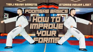 Poomsae Basics How to Improve your Taekwondo Forms  Taekwondo Tutorial [upl. by Aisylla970]