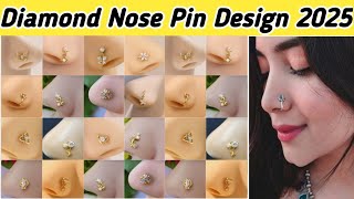 Latest Gold Nose Pin Designs  diamond nose pin design images  original diamond nose pin Nose Ring [upl. by Iuqcaj]