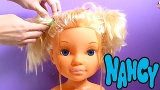 DibusYmas How to comb my Girl doll hair with hairbrush Nancy doll [upl. by James]