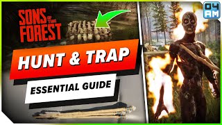 Sons of The Forest ESSENTIAL Trap amp Hunting Guide  Everything You Need To Know [upl. by Kazim]