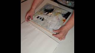 Comment maroufler une toile sur un panneau de bois  How to mount a canvas on a wood cradle board [upl. by Eveiveneg]