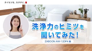 洗濯機 ZABOON 洗浄力のヒミツを聞いてみた 東芝タテ型洗濯機AW12DP4 編｜東芝ライフスタイル [upl. by Nagyam]