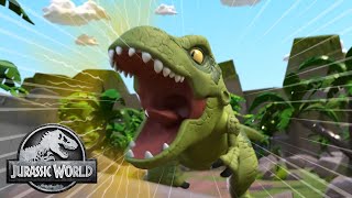 The TRex Dinner Guest  Jurassic World  NEW EPISODE  Kids Adventure Show  Dinosaur Cartoons [upl. by Grimbal]