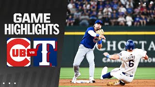 Cubs vs Rangers Game Highlights 33024  MLB Highlights [upl. by Eirrek251]