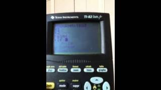 Programmation calculette Ti82 2 [upl. by Gerger603]