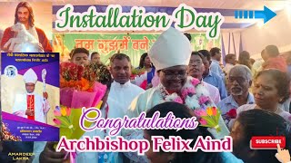 New Archbishop of Ranchi archdiocese Vincent Ainds Installation on St Josheph Day [upl. by Adolfo]