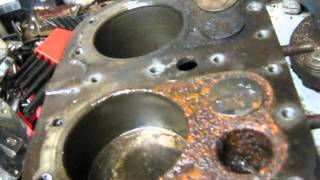 Wisconsin V4 Tdown Part 7 Siezed Piston Removal [upl. by Saleme]